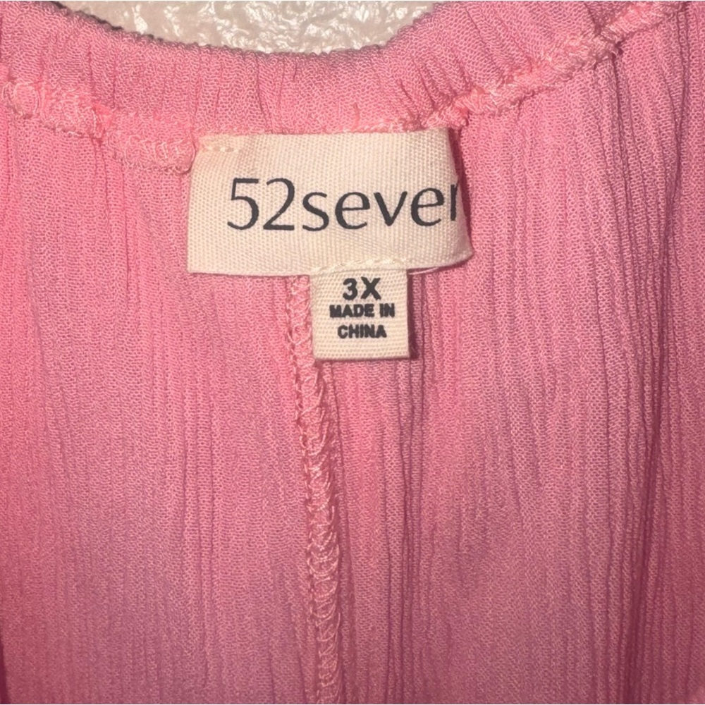 Pink Ruffle Dress Women’s 3X Flowy Cottagecore Feminine Summer - Picture 6 of 13